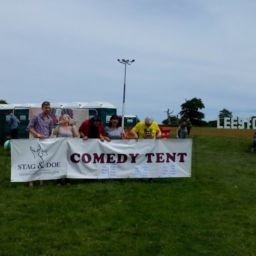 comedy banner leestock